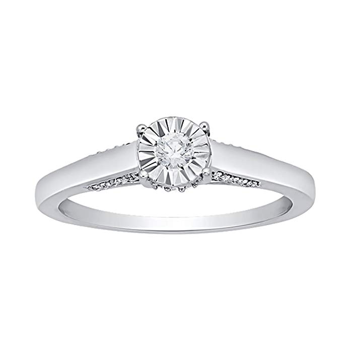 KATARINA Diamond Engagement Ring in Sterling Silver (1/6 cttw, G-H, I2-I3)